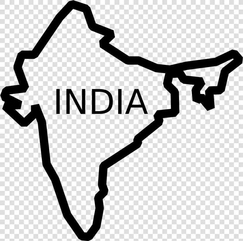 India Map Png Image   India Clipart Black And White  Transparent PngTransparent PNG