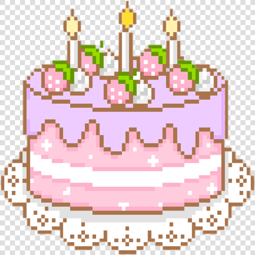 Birthday Cake Gif Clip Art   Pixel Birthday Cake Gif  HD Png DownloadTransparent PNG