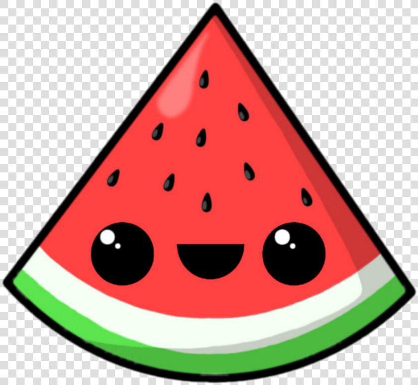 Comida Fruta Sandia Emoji Spring Weather Clip Art Windy   Kawaii Watermelon  HD Png DownloadTransparent PNG