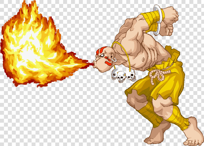 Dhalsim Performing “yoga Flame” From Street Fighter   Street Fighter 2 Dhalsim Flame  HD Png DownloadTransparent PNG