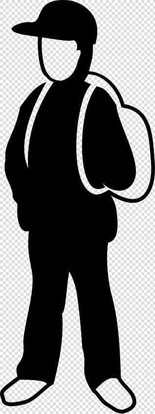 Simple Schoolkid Outline Clip Arts   Hombre Con Mochila Png  Transparent PngTransparent PNG