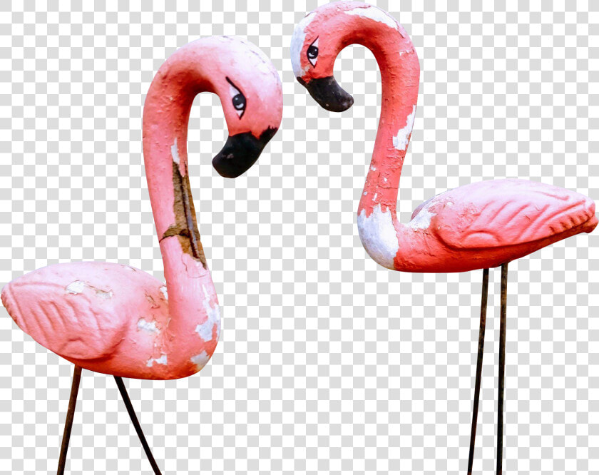 Vintage Pink Concrete Flamingo Lawn Ornaments Decorative   Greater Flamingo  HD Png DownloadTransparent PNG