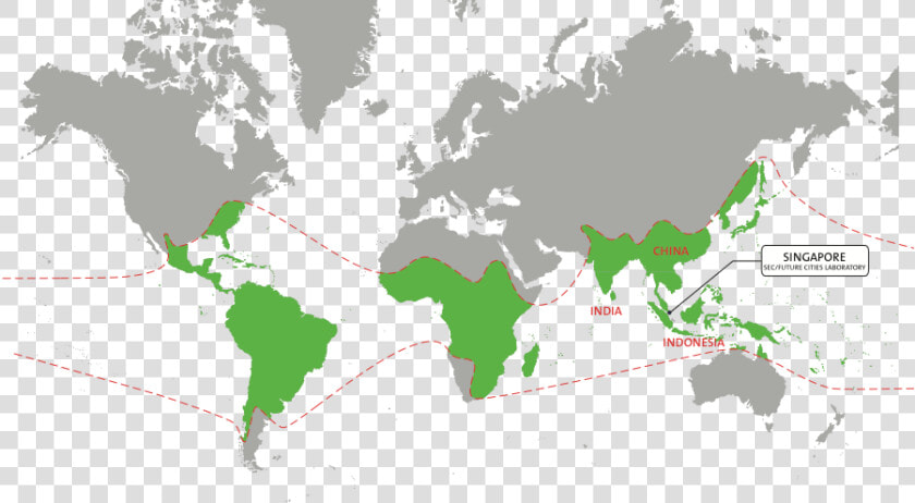 Transparent Bamboo Border Png   Nairobi In World Map  Png DownloadTransparent PNG