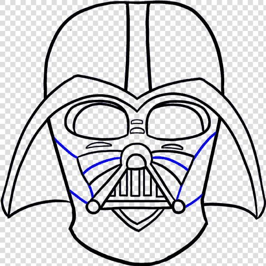 Darth Vader Dart Clipart Png   Darth Vader Mask Drawing  Transparent PngTransparent PNG