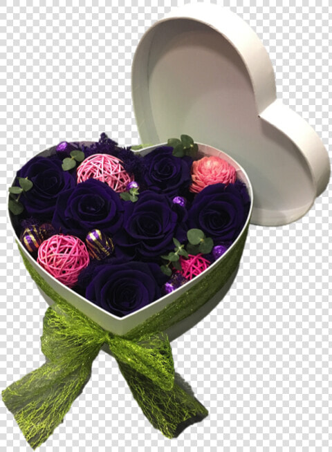 Preserved Rose Heart Box   Garden Roses  HD Png DownloadTransparent PNG