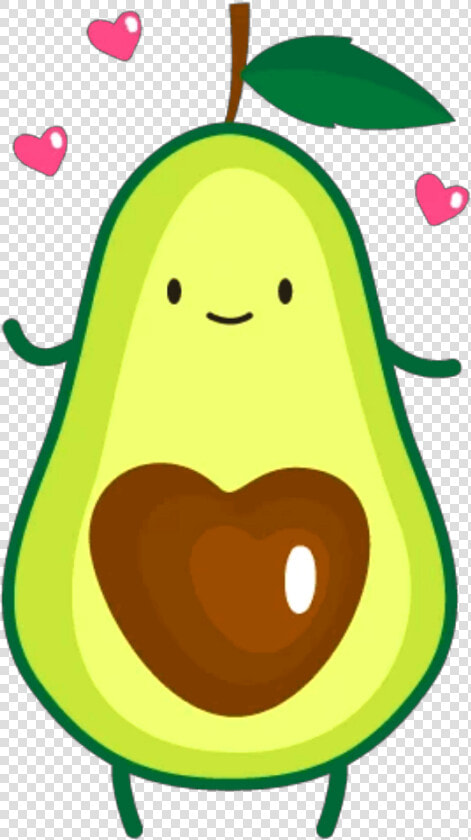 Ftestickers Clipart Avocado Cute   Avocado Clipart  HD Png DownloadTransparent PNG