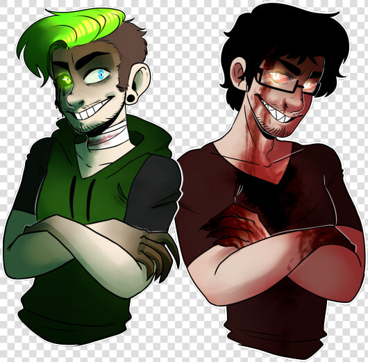 Anti And Dark Darkiplier   Creepy Antisepticeye Art  HD Png DownloadTransparent PNG