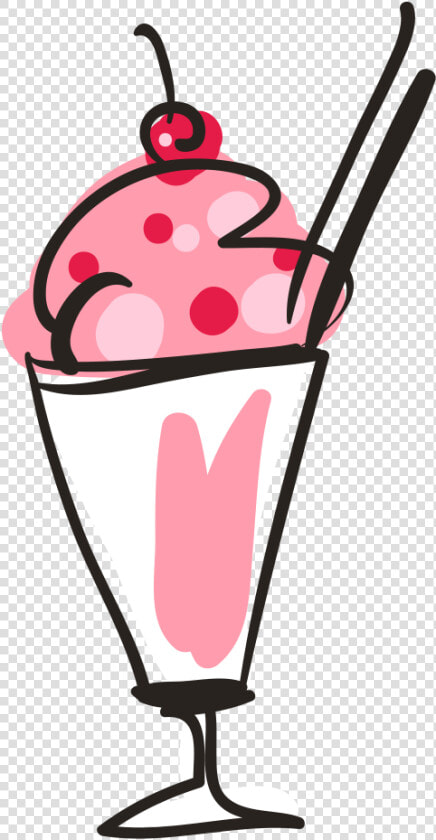 Ice Cream Cone Sundae Vector Material   Milkshake Vector Png Cartoon  Transparent PngTransparent PNG