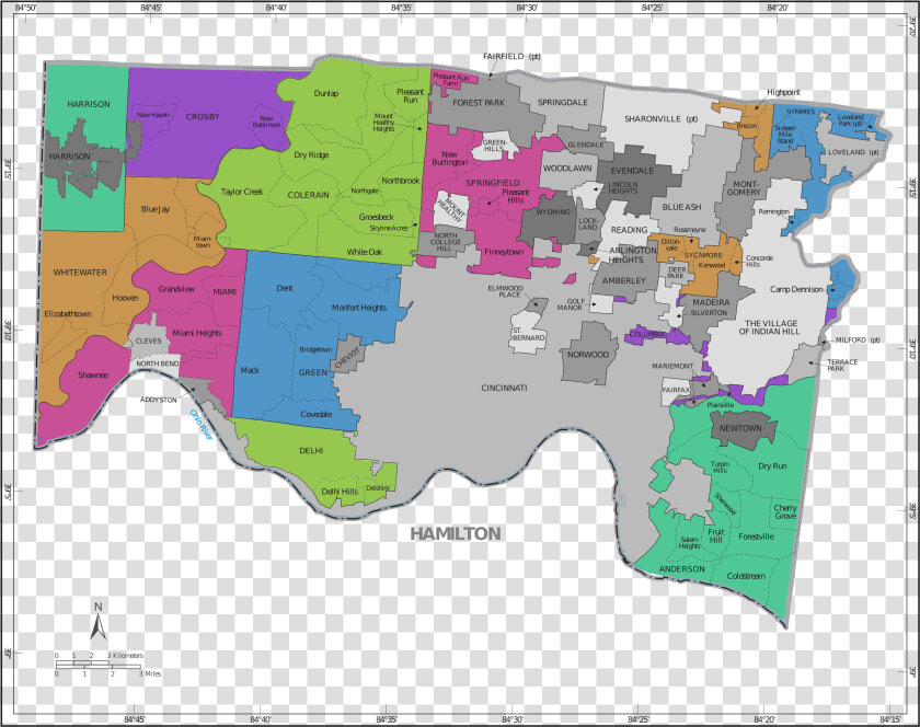 Municipalities In Hamilton County  Ohio   Cities In Hamilton County Ohio  HD Png DownloadTransparent PNG