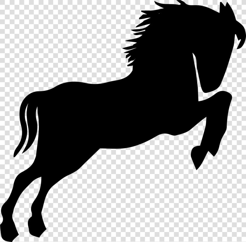 Wild Horse Black Silhouette Looking To Right Standing   Siluetas De Animales Salvajes  HD Png DownloadTransparent PNG