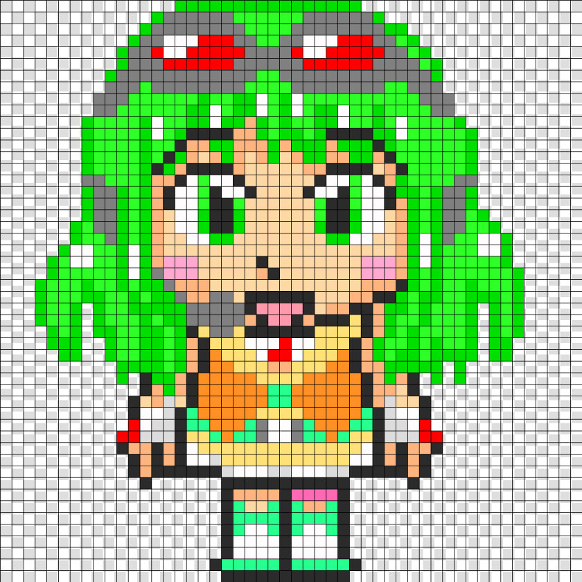 Gumi Perler Bead Pattern   Bead Sprite   Emmet E Megaestilo Anime  HD Png DownloadTransparent PNG