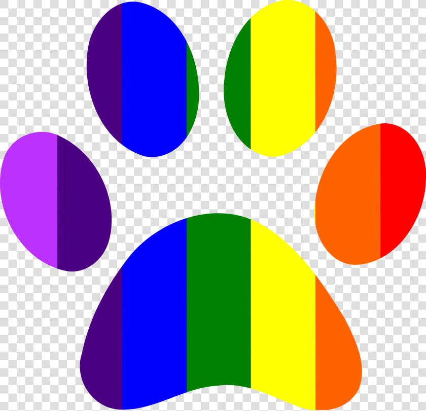 Paw Free On Dumielauxepices   Rainbow Paw Print Clipart  HD Png DownloadTransparent PNG