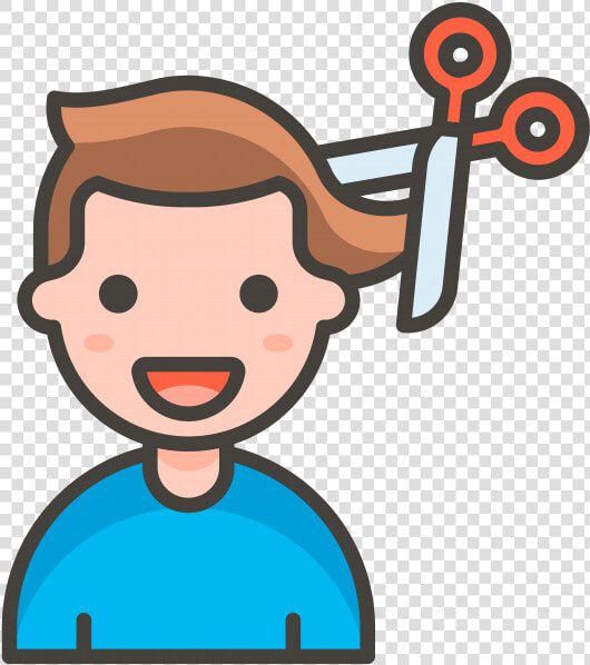 Man Getting Haircut Emoji   Corte De Cabelo Icon  HD Png DownloadTransparent PNG