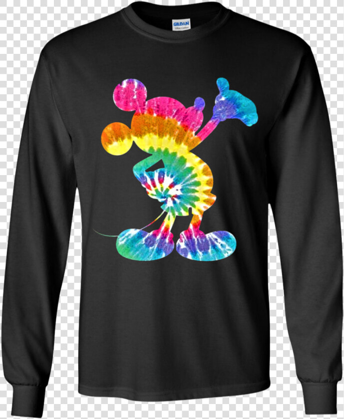 Mickey Mouse Silhouette Tie Dye Youth adult Class   Chip N Dale Dabbing Shirt  HD Png DownloadTransparent PNG