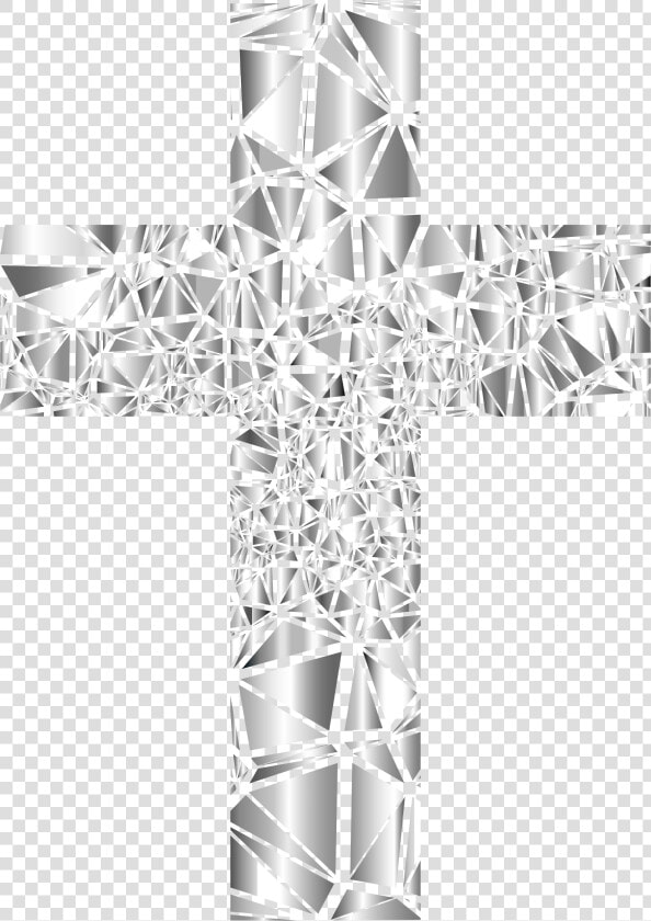 Low Poly Stained Glass Cross 4 No Background Clip Arts   Black And White Cross Backgrounds  HD Png DownloadTransparent PNG