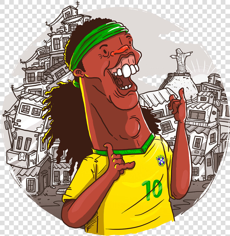 El Gaucho   Draw Cartoon Ronaldinho  HD Png DownloadTransparent PNG