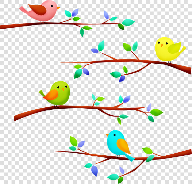 Birds On Tree Branch  Birds  Tree Branch  Animal   Vögel Auf Ast Clipart  HD Png DownloadTransparent PNG