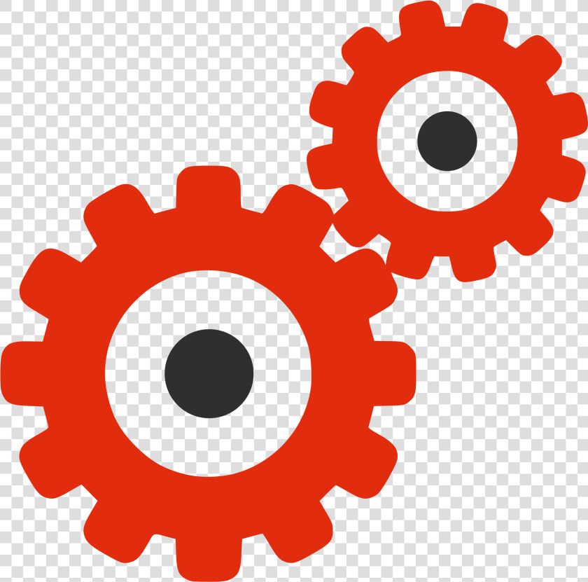 File   Red Silhouette   Gears   Svg   Red Gear Icon   Red Gear Icon  HD Png DownloadTransparent PNG