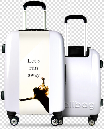 White Suitcase Run Away   Marque De Valise Francaise  HD Png DownloadTransparent PNG