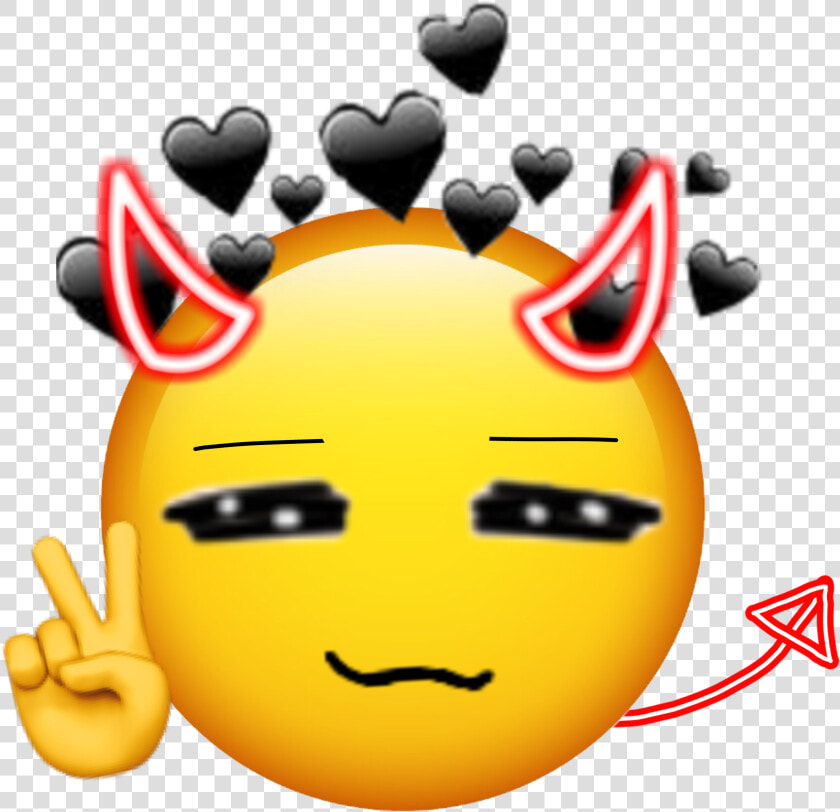  devil  demon  emoji  emojiedit  peace  HD Png DownloadTransparent PNG