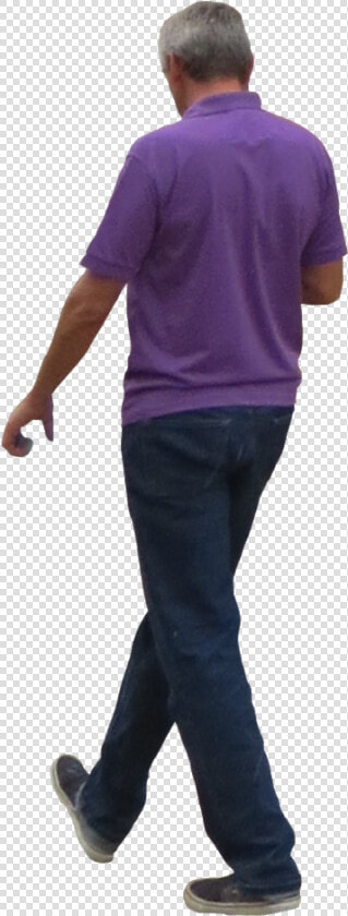 A Man In A Purple Polo Shirt Is Walking Away From You   People Photoshop Png Walking  Transparent PngTransparent PNG