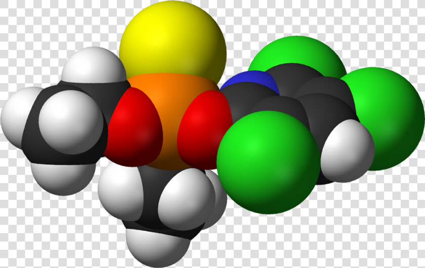 Chlorpyrifos 3d Vdw   Chemical Structure Of Chlorpyrifos  HD Png DownloadTransparent PNG