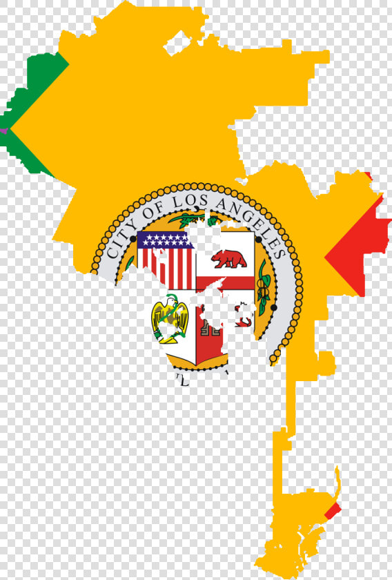 Flag Map Of Los Angeles  California   Los Angeles Flag Map  HD Png DownloadTransparent PNG