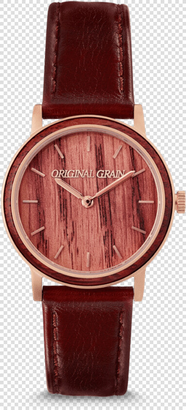 Vino Rosegold Oak Womens Avalon 34mm   Original Grain Women  39 s Watches  HD Png DownloadTransparent PNG