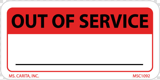 Out Of Service Labels   Carmine  HD Png DownloadTransparent PNG