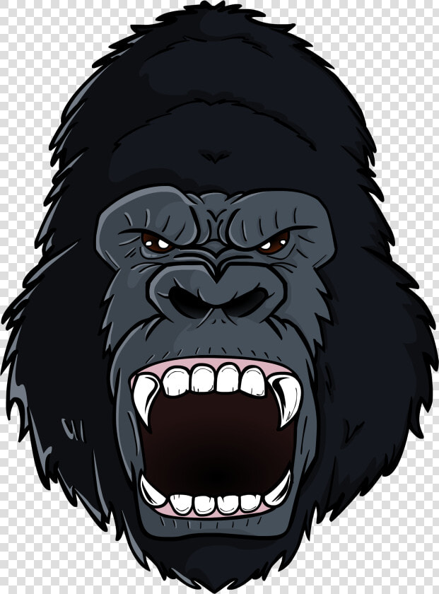 Clip Art Gorilla Head   Cartoon Gorilla  HD Png DownloadTransparent PNG