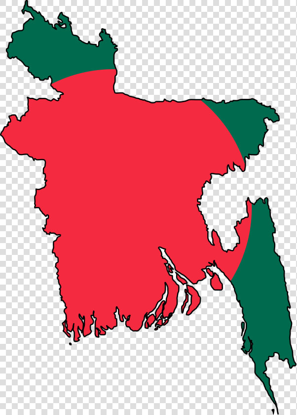 Bangladesh Flag Map Large Map   Bangladesh Map Flag  HD Png DownloadTransparent PNG