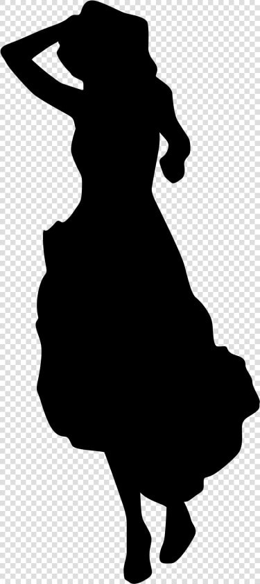 Dress Silhouette Woman Clip Art   Girl In Dress Silhouette Png  Transparent PngTransparent PNG