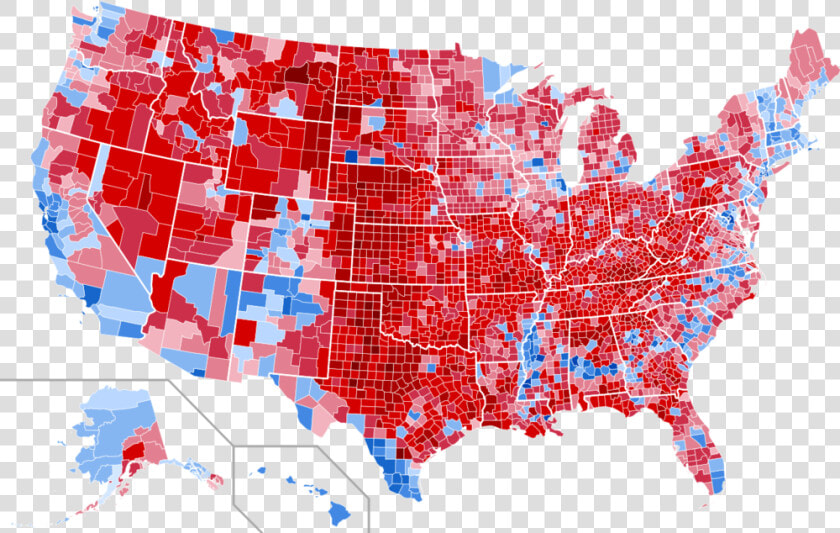 Flyover Country Stories   Us Election Map By County 2016  HD Png DownloadTransparent PNG