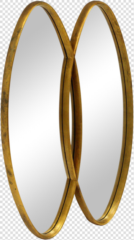 Dual Interlocking Oval Gold Frame Mirror For Sale   Circle  HD Png DownloadTransparent PNG