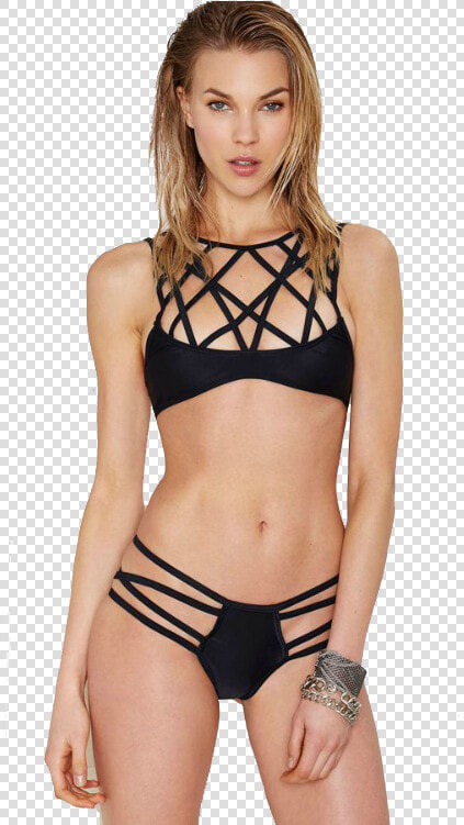 Fashion Women Sexy Rope Highlight Black Bikini   Fashion Bikinis  HD Png DownloadTransparent PNG