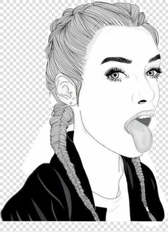 Collection Of Free Drawing Tumblr Sketch   Girl Drawing  HD Png DownloadTransparent PNG