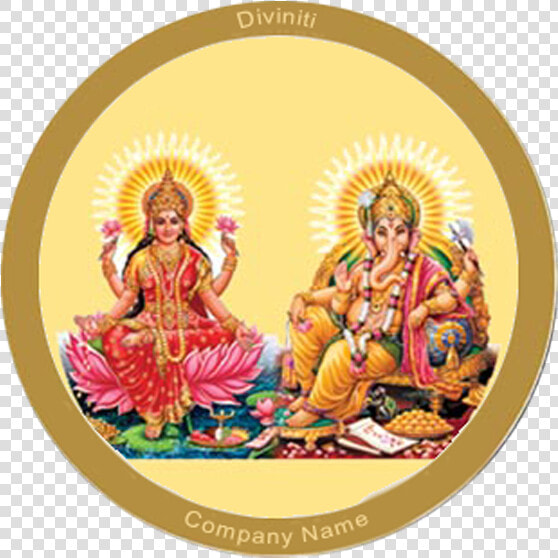 Premium Laxmi Ganesh Car Frame Mcf 1cr Title Premium   Laxmi  amp  Ganesh  HD Png DownloadTransparent PNG