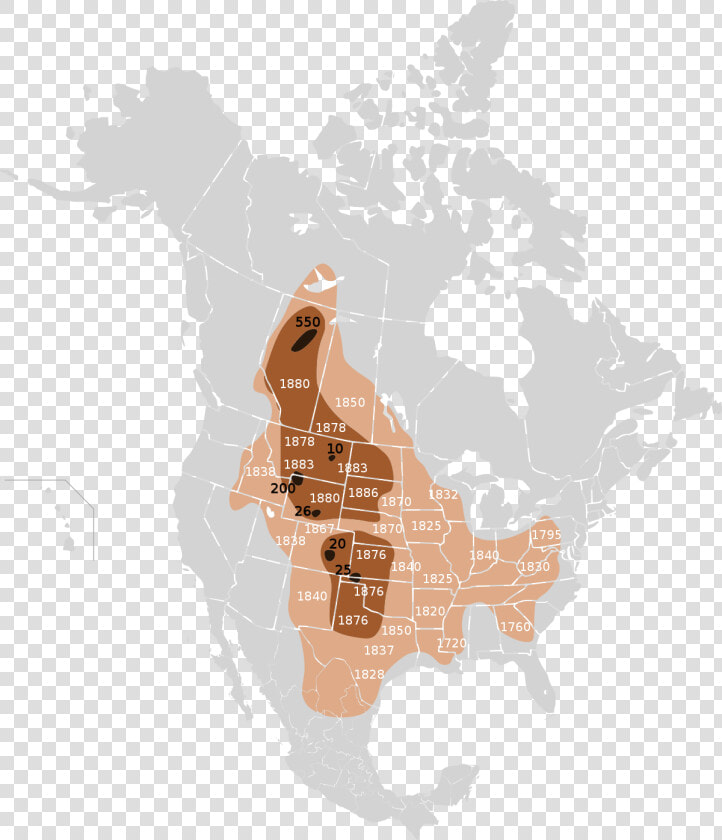 Buffalo 19th Century   Edwards Plateau On Us Map  HD Png DownloadTransparent PNG