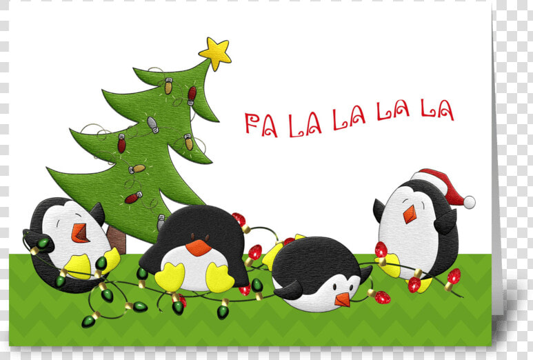 Holiday Penguin Fun Greeting Card   Cartoon  HD Png DownloadTransparent PNG