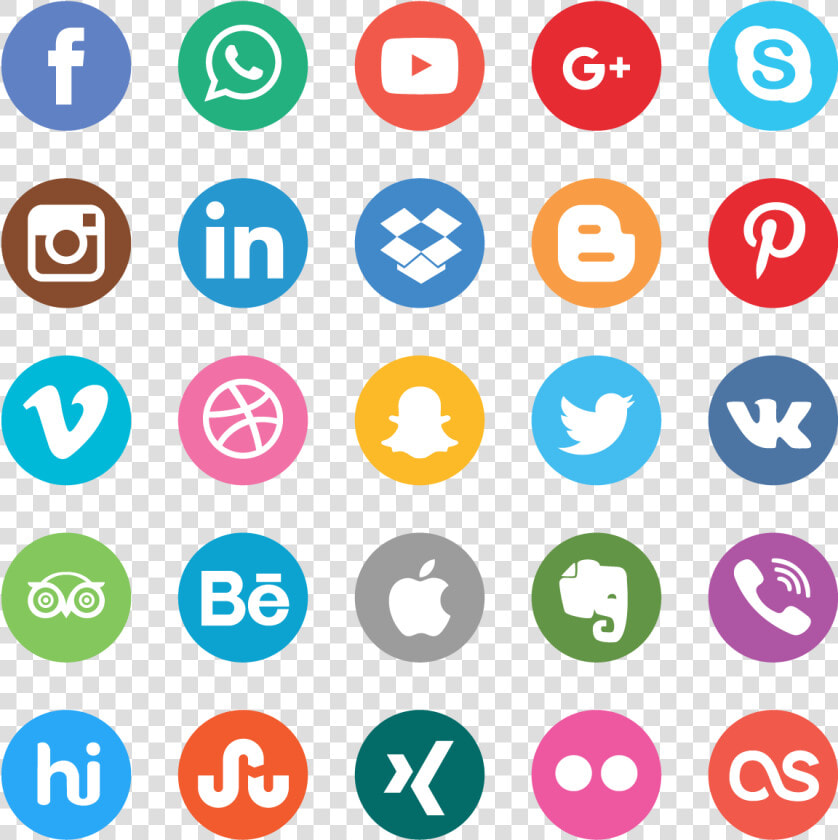 Social Media Icon Vector Free Graphic Set   Vector Social Media Icons Png  Transparent PngTransparent PNG