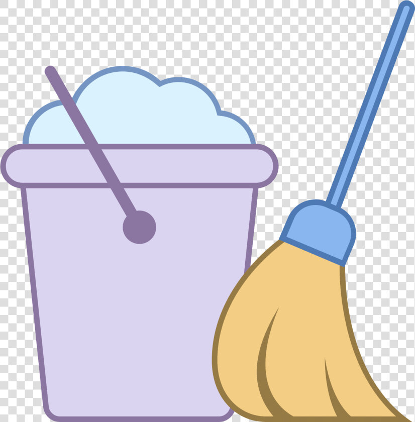 A Housekeeping Icon Is A Bucket And A Mop Next To Each   Icon  HD Png DownloadTransparent PNG