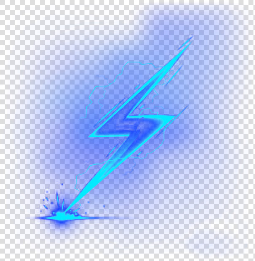 Ftestickers Clipart Lightningbolt Blue Cute   Blue Lightning Bolt Clipart  HD Png DownloadTransparent PNG