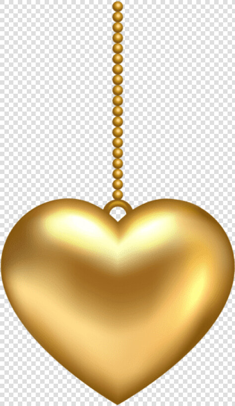 Free Png Download Hanging Golden Heart Png Images Background   Golden Heart Png Transparent  Png DownloadTransparent PNG