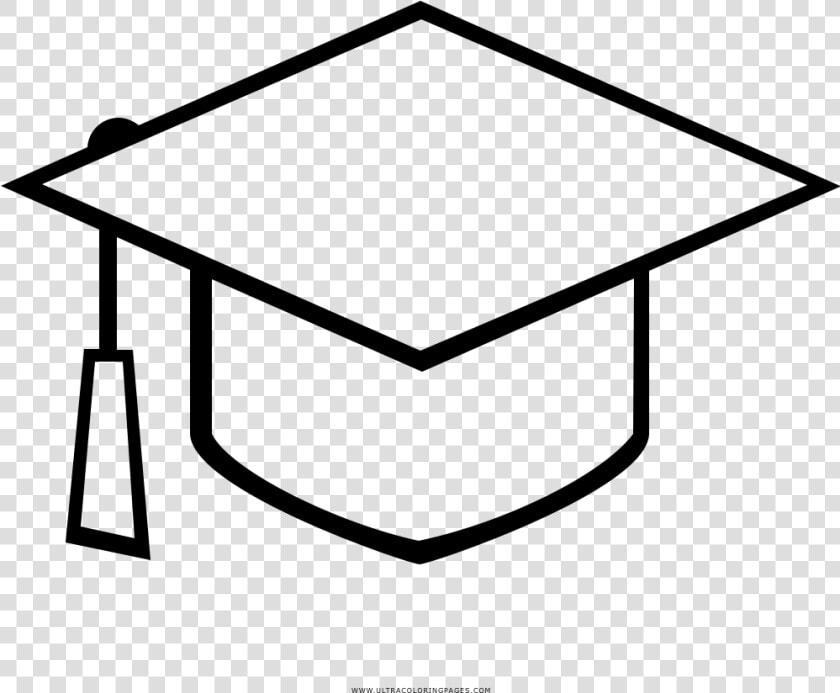 Dibujo De Birrete Para Colorear   Mortar Board Black And White  HD Png DownloadTransparent PNG