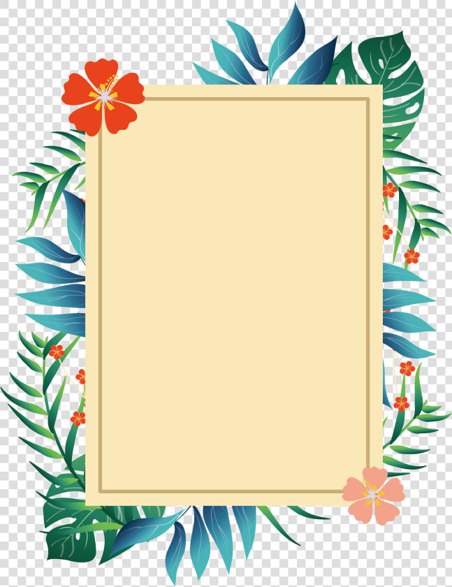 Picture Plant Romantic Summer Poster Frame Borders   Transparent Background Summer Borders  HD Png DownloadTransparent PNG