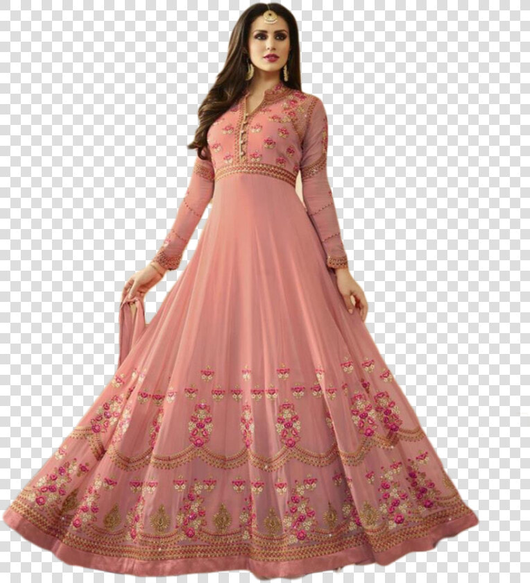 Stylish Frock Suit   Stylish Georgette Frock Suit  HD Png DownloadTransparent PNG