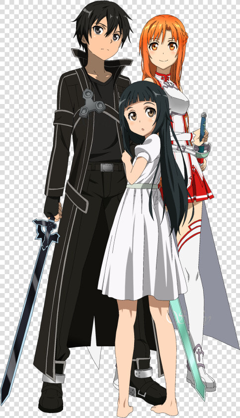 Kirito Et Asuna Et Yui  HD Png DownloadTransparent PNG