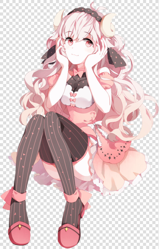 Anime Boy Pink Hair   Curly Haired Anime Girl  HD Png DownloadTransparent PNG