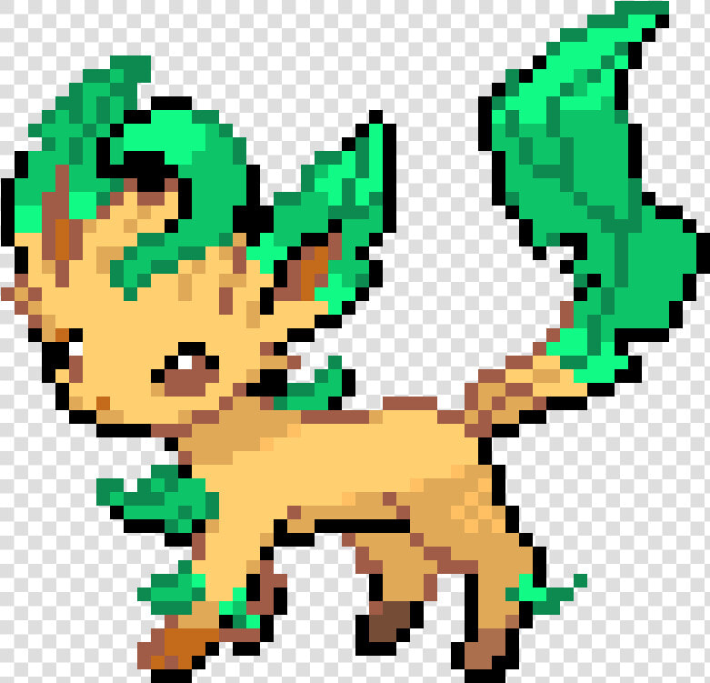 Transparent Leafeon Png   Pixel Art Pokemon Leafeon  Png DownloadTransparent PNG