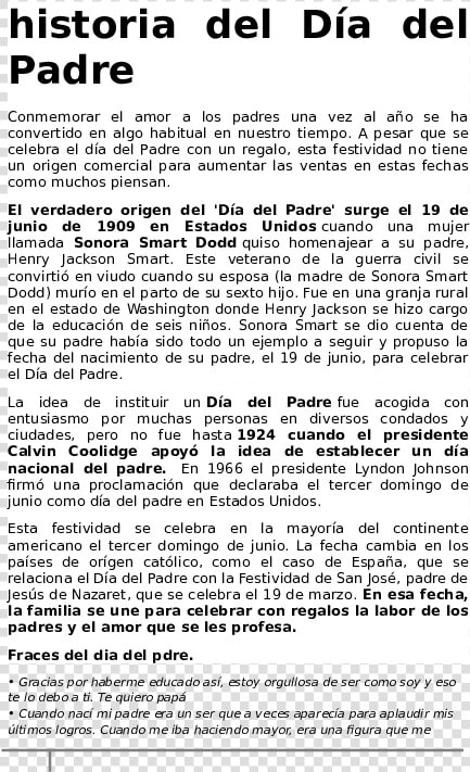 Reseña Historica Del Dia Del Padre  HD Png DownloadTransparent PNG